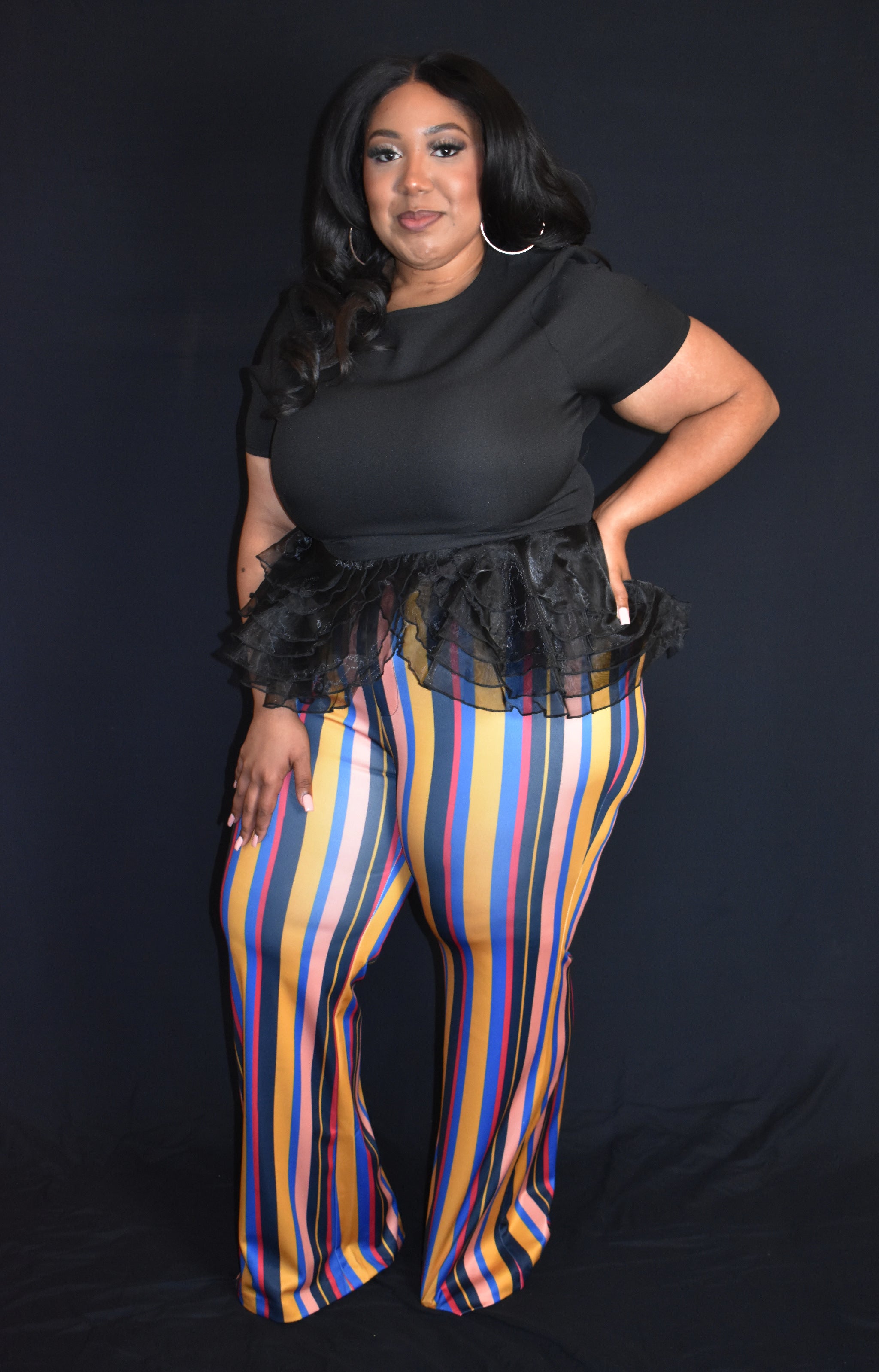 Kurves Multi Striped Pants